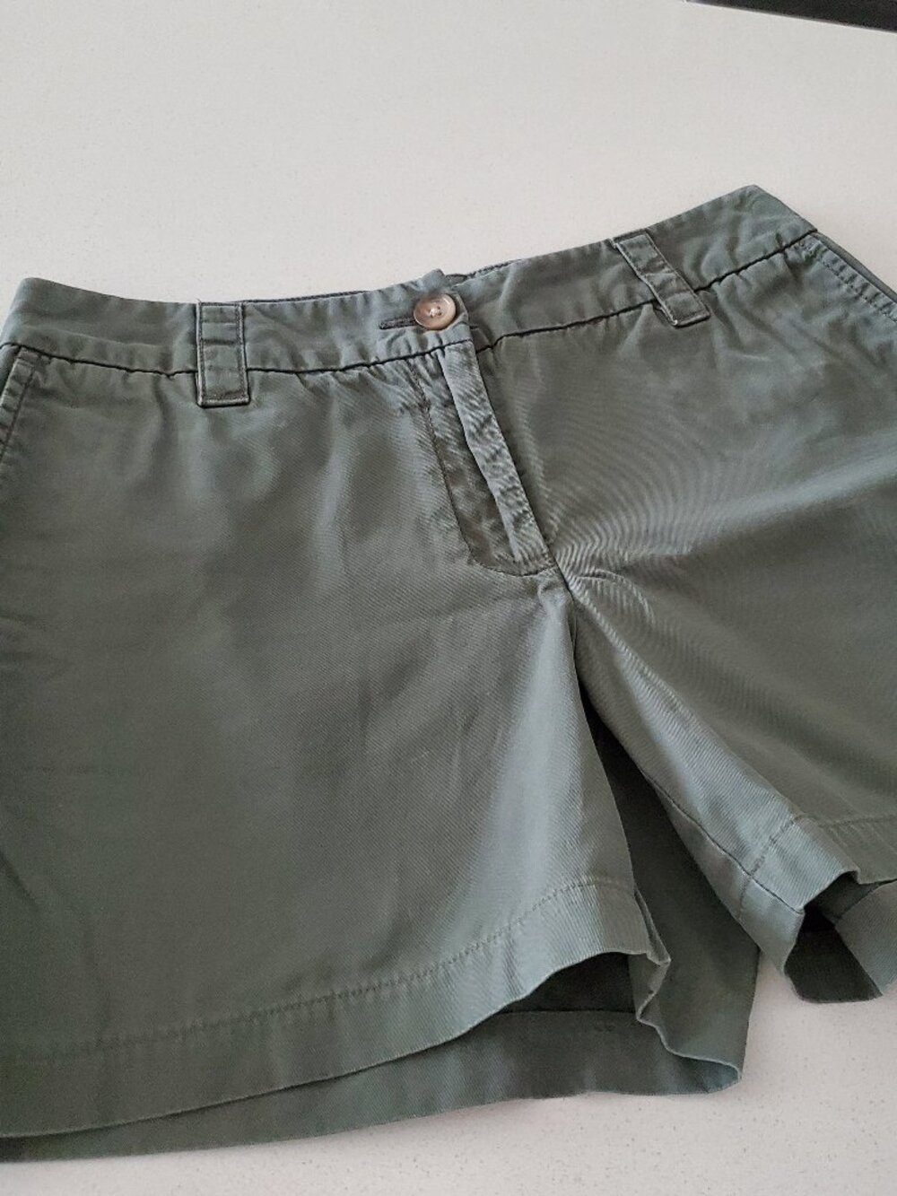 Lands End Women's Chino Shorts Olive Size 4